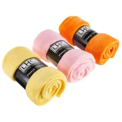 Fleece Throw Blanket- Set Of 3- Yellow, Orange & Pink Plush 60x50" Blankets- Soft & Cozy For Travel, Outdoors & Lounging On The Sofa By Hastings Home -Hastings House GUEST 092c2265 0579 49b5 8617 e7bc08eee211