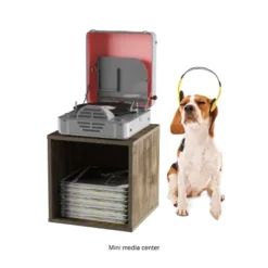 End Table - Stackable Contemporary Minimalist Modular Cube Accent Table Or Shadowbox For Bedroom, Living Room Or Office By Hastings Home (Gray) -Hastings House GUEST 0ab9ee22 31be 4794 9193 3e82ed733088