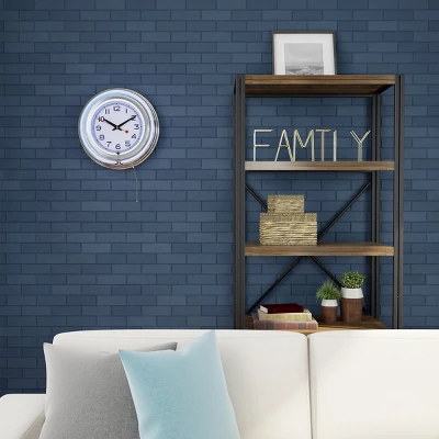 Hastings Home 14" Round Double Light Ring Analog Neon Wall Clock 3 Hastings Home 14" Round Double Light Ring Analog Neon Wall Clock - Image 3