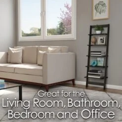 Hastings Home 5-Tier Ladder-Style Bookcase -Hastings House GUEST 0cc1c713 3e1a 4690 aa35 a9e2352f6fc3