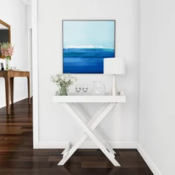 Hastings HomeFolding End Table With Wooden Stand And Removable Top Tray, White 10 Hastings HomeFolding End Table With Wooden Stand And Removable Top Tray, White -Hastings House GUEST 0d141207 b7c2 4190 9921 38f3d9f36fd5