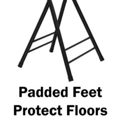 Hastings Home 24" Round Folding Stool With Padded Seat - Black -Hastings House GUEST 19fa3241 e7d8 4718 a25b 0216933a9d4d