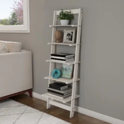 Hastings Home 5-Tier Ladder-Style Bookcase -Hastings House GUEST 26e02dbe 1d47 4b1d bc1b cb5f54d95c07