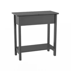 Hastings Home Narrow Flip Top End Table – Gray -Hastings House GUEST 29c3e94e 6702 476d 8e82 e8c6f98917f7