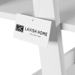 Hastings Home 4-Tier Ladder Bookshelf Freestanding Wooden Bookcase, White -Hastings House GUEST 2df9823f 9820 4802 9a97 af79770b6409