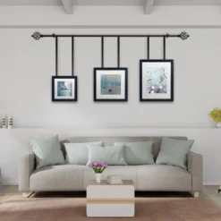 Hastings Home 3/4" X 48-84" Curtain Rod With Decorative Twisted Sphere Finials & Hardware For Home Décor In Bedroom & Kitchen - Black -Hastings House GUEST 2ff8c6ee 5026 40f6 b3c8 dd6dec88fe4b