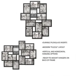 Hastings Home Collage Photo Frame Display For 12 Pictures - Black -Hastings House GUEST 31c176ec 17e7 4482 a6a1 fe0392031020