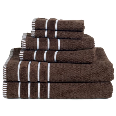 6pc 100% Combed Cotton Bath Towel Set - Hastings Home 5 6pc 100% Combed Cotton Bath Towel Set - Hastings Home - Image 5