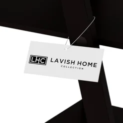 Hastings Home Lavish Home 4-Tier Ladder Bookshelf With X-Back Frame – Freestanding Bookcase, Black -Hastings House GUEST 35d52b8c 31c0 410a 9871 feecaceb3c3d