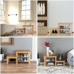 Hastings Home 2-Tier Bamboo Shoe Rack And Bench 7 Hastings Home 2-Tier Bamboo Shoe Rack And Bench -Hastings House GUEST 367d84ec dae2 4b87 a7f3 4a8e0ef2c612