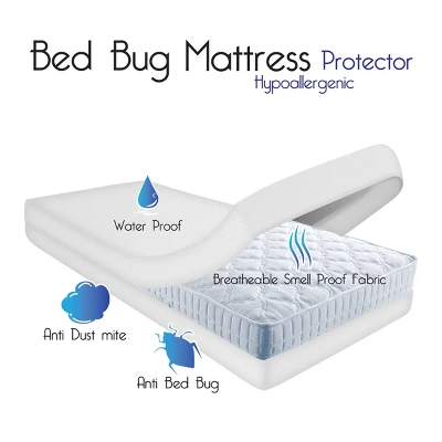 Hastings Home Zippered Bed Bug And Dust Mite Cotton Mattress Protector - Full 1 Hastings Home Zippered Bed Bug And Dust Mite Cotton Mattress Protector - Full