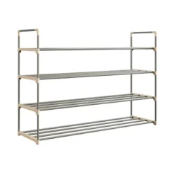 Hastings Home Four-Shelf Shoe Rack - Holds 24 Pairs Of Shoes -Hastings House GUEST 42ef9d5b ec71 4165 8cc1 3020f830348b