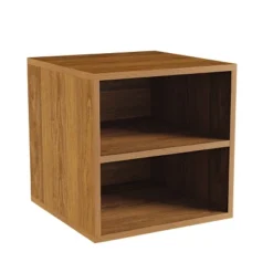 Hastings Home 2-Shelf Cube End Table, Brown -Hastings House GUEST 43e6f8cf 621c 4ca3 a949 467a76ef41aa