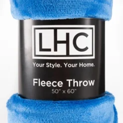 Fleece Throw Blanket- Set Of 3- Blue, Gray & Pink Plush 60x50" Blankets- Soft & Cozy For Travel, Outdoors & Lounging On The Sofa By Hastings Home -Hastings House GUEST 48b9ddca d65b 4e7a b970 83a91478e225