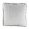 Oversized Floor Or Throw Pillow Square Luxury Plush- Shag Faux Fur Glam Decor Cushion For Bedroom Living Room Or Dorm By Hastings Home (Grey)