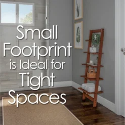 Hastings Home 5-Tier Wooden Ladder-Style Bookcase, Walnut Finish -Hastings House GUEST 4bee1886 526d 4392 9382 1cc2d4d0d892