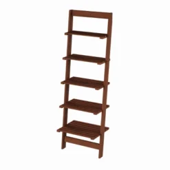 Hastings Home 5-Tier Wooden Ladder-Style Bookcase, Walnut Finish -Hastings House GUEST 4bee998f 7eea 4b06 9f42 7233dee59879