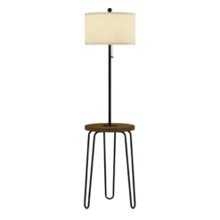 Hastings Home Floor Lamp With Table, Shelves, USB Port And Hairpin Legs -Hastings House GUEST 507467bd 87cc 4b29 9edc b2452b57593c