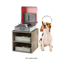 End Table - Stackable Contemporary Minimalist Modular Cube Accent Table Double Shelves For Bedroom, Living Room Or Office By Hastings Home (Gray) -Hastings House GUEST 55b2f6a2 5d1f 4e0e b3e9 33ea54bf6f05