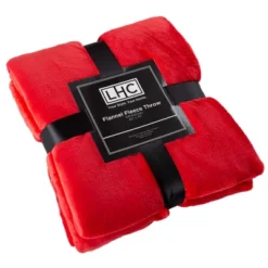 Flannel Fleece Throw Blanket- For Couch, Home Decor, Sofa & Chair- Oversized 60" X 70", Soft & Plush Microfiber In Crimson Red By Hastings Home -Hastings House GUEST 6364244f ebe1 459b 954c e5d4ccb4d59b