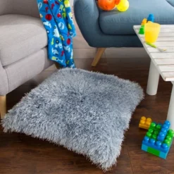 Hastings Home 24" Oversized Square Floor Pillow – Blue -Hastings House GUEST 685d2968 1676 4b0f ad42 2b304386e5b9