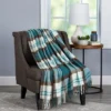 Hastings Home Soft Faux Cashmere-Style Acrylic Throw Blanket - 70" X 60", Bristol Plaid