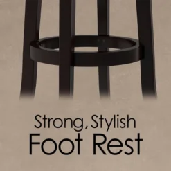 Hastings Home 29-Inch Swivel High Back Bar Stool With 360 Degree Rotating Seat, Black -Hastings House GUEST 6cd60379 4210 4975 a523 6af6ebdabe9b