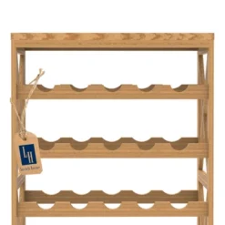 Hastings Home 25-Bottle Holder Freestanding Wine Rack With Tabletop, Brown -Hastings House GUEST 71523bba a1ce 4948 a73d e3d9ec64a157