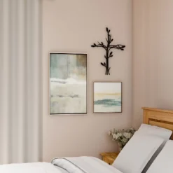 Metal Wall Cross With Decorative Intertwined Vine Design- Rustic Handcrafted Religious Art For Decor In Living Room, Bedroom, More By Hastings Home -Hastings House GUEST 751493bc ae00 4dbd 85db 8fd94c7caab1