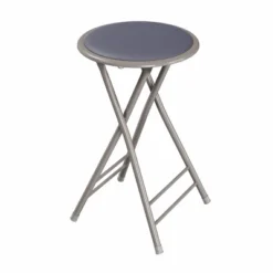 Hastings Home 24" Foldable Padded Indoor Counter-Height Stool – Gray -Hastings House GUEST 7b1eb5aa 0f24 4f39 aa30 0ffb01c782d6