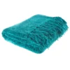 Hastings Home Oversized Chenille Throw Blanket - Lagoon Teal