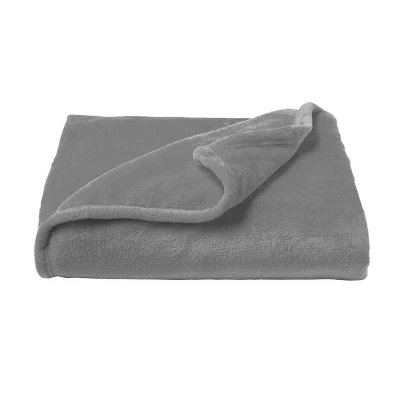 Velvet Throw - Oversized Microfiber Velvet Solid Polyester Throw Blanket - Breathable By Hastings Home (Stone Grey) 2 Velvet Throw - Oversized Microfiber Velvet Solid Polyester Throw Blanket - Breathable By Hastings Home (Stone Grey) - Image 2