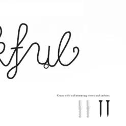 Metal Cutout- Be Thankful Cursive Cutout Sign-3D Word Art Home Accent Decor-Perfect For Modern Rustic Or Vintage Farmhouse Style By Hastings Home -Hastings House GUEST 836d4dcd 9f24 42a1 be9c 133912f96d56