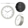 Hastings Home Analog Wall Clock With Hidden Compartments - 10", Silver