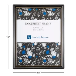 Picture Frame Set, 8.5 X 11 Document Frame Pack For Picture Gallery Wall With Hangers, Set Of 6 By Hastings Home