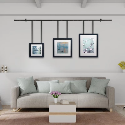 Hastings Home 1" X 48-84" Curtain Rod With Decorative End Cap Style Finials And Hardware For Home Décor In Bedroom & Kitchen - Black 3 Hastings Home 1" X 48-84" Curtain Rod With Decorative End Cap Style Finials And Hardware For Home Décor In Bedroom & Kitchen - Black - Image 3