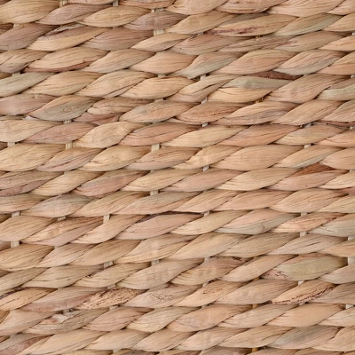 Hastings Home 12-Inch Square Handmade Wicker Storage Bin Foldable Basket Made Of Water Hyacinth | Set Of 2 7 Hastings Home 12-Inch Square Handmade Wicker Storage Bin Foldable Basket Made Of Water Hyacinth | Set Of 2 - Image 7