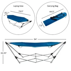 Hastings Home Portable Hammock With Stand -Hastings House GUEST 90eecdf9 c73d 48a8 bd5a bd9455fa6119