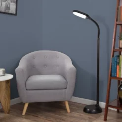 Hastings Home Daylight LED Floor Lamp β 17W, Black