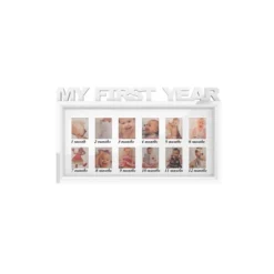 My First Year Collage Baby Picture Frame- Memory Keepsake For Babies With 12 Month Display For One 2x3 Wallet Photo Monthly By Hastings Home (White) 13 My First Year Collage Baby Picture Frame- Memory Keepsake For Babies With 12 Month Display For One 2x3 Wallet Photo Monthly By Hastings Home (White) -Hastings House GUEST 93e4e8e9 bd6f 4aa6 84fb 95008f9213c0