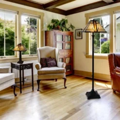 Hastings Home Tiffany-Style Dual Light LED Floor Lamp -Hastings House GUEST 97b4f233 f542 4094 946d 2ce1171131ef