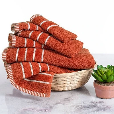 6pc 100% Combed Cotton Bath Towel Set - Hastings Home 1 6pc 100% Combed Cotton Bath Towel Set - Hastings Home
