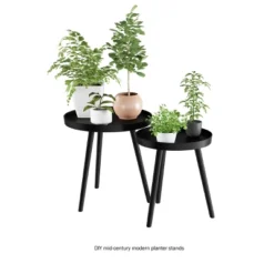 Hastings Home Nesting End Tables - Circular Mid-Century Modern Accent Table With Tray Top - Set Of 2, Matte Black 13 Hastings Home Nesting End Tables - Circular Mid-Century Modern Accent Table With Tray Top - Set Of 2, Matte Black -Hastings House GUEST a51eea3a a15c 4786 a9af 3efc48b5eb6e