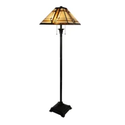 Hastings Home Tiffany-Style Dual Light LED Floor Lamp -Hastings House GUEST a8a13c93 4af3 4d81 9800 bd784cf28e1c
