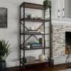 Hastings Home 5-Tier Open Style Bookshelf, Brown