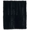 Hastings Home Luxury Long Haired Faux Fur Throw - Black