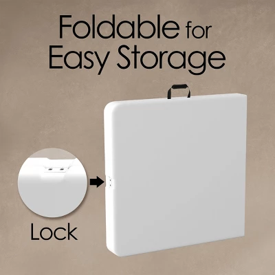 Hastings Home 4-Foot Folding Portable Plastic Utility Tabletop With Adjustable 2-Height Settings 3 Hastings Home 4-Foot Folding Portable Plastic Utility Tabletop With Adjustable 2-Height Settings - Image 3