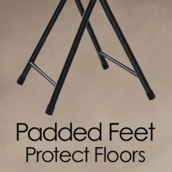 Hastings Home 18-Inch Heavy-Duty Folding Padded Stool Stool With 300lb Capacity, Black 8 Hastings Home 18-Inch Heavy-Duty Folding Padded Stool Stool With 300lb Capacity, Black -Hastings House GUEST b80d1844 115a 4351 a78b 783518980d0e