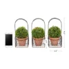 Faux Boxwood- 3 Matching Realistic 9.5" Tall Topiary Arrangements In Decorative Metal Baskets For Indoor Home Or Office By Hastings Home (Set Of 3)