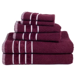 6pc 100% Combed Cotton Bath Towel Set - Hastings Home 8 6pc 100% Combed Cotton Bath Towel Set - Hastings Home -Hastings House GUEST bcdd2219 38d6 4cd3 bcf8 dffa896e2544